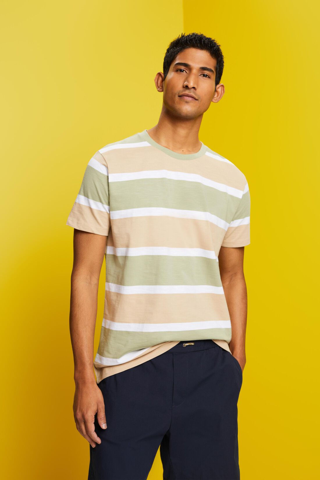 Gestreiftes Jersey T-Shirt, 100 % Baumwolle