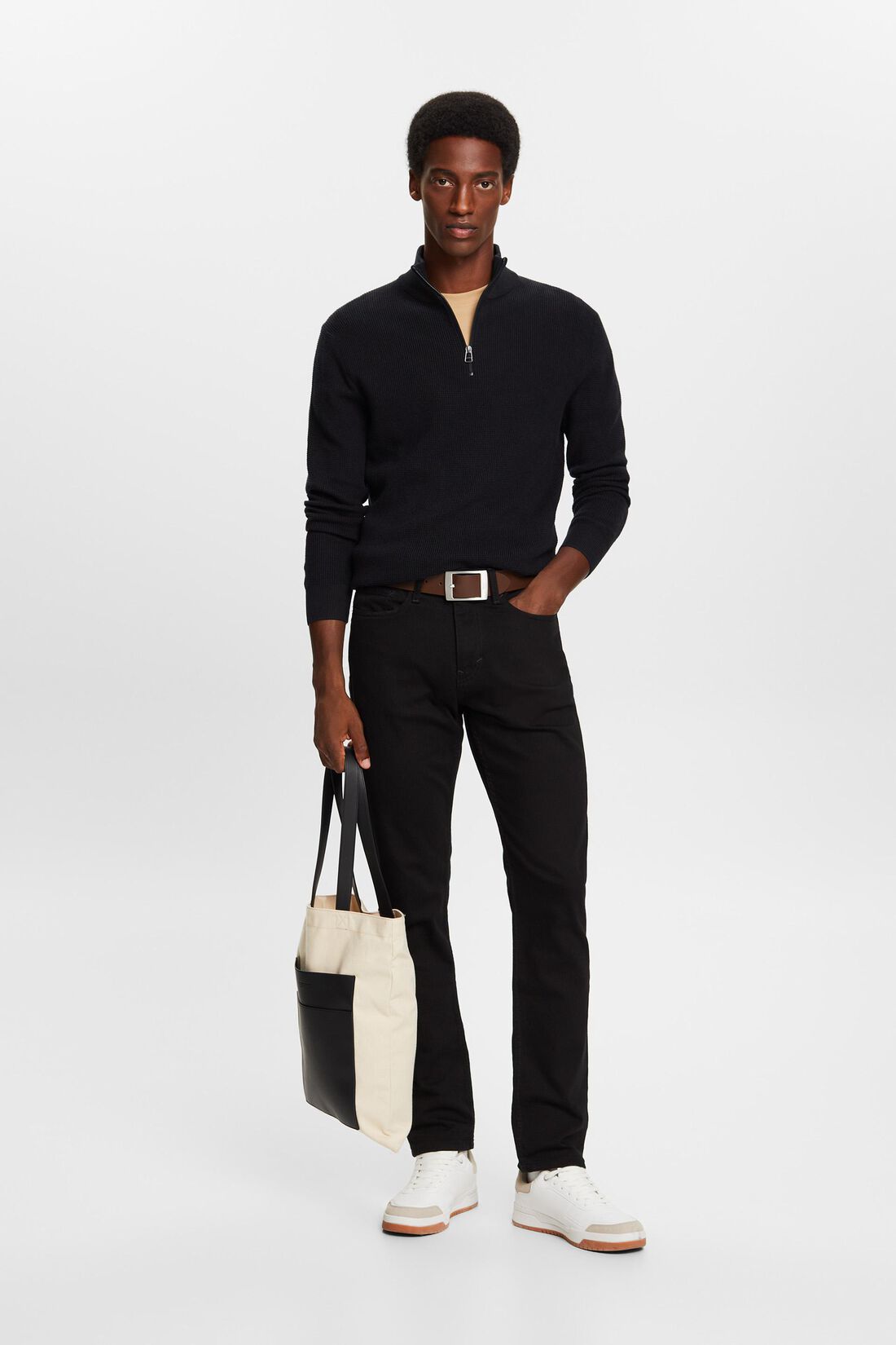 Schmale Jeans mit mittlerer Bundh&ouml;he