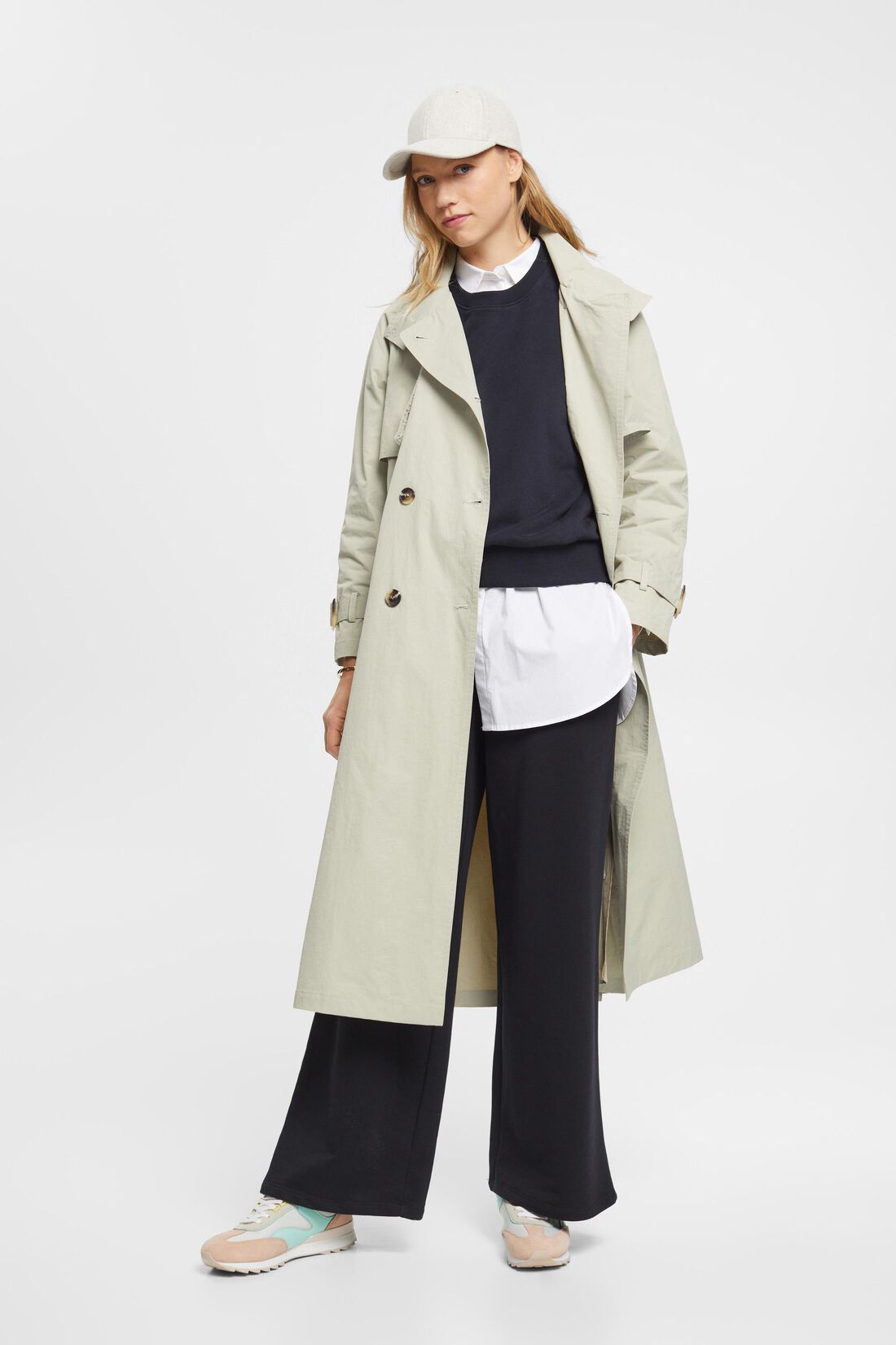 Trenchcoat mit G&uuml;rtel