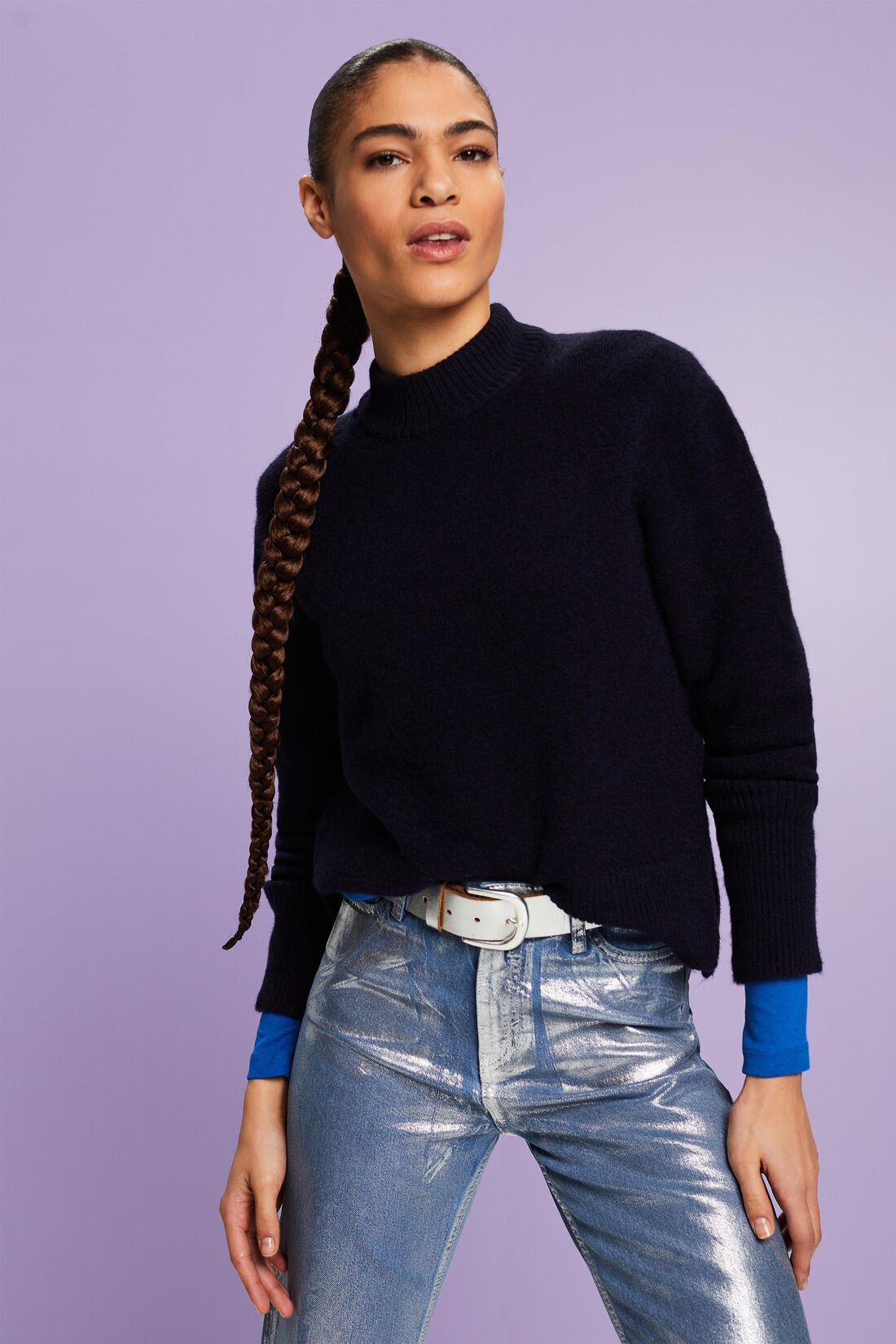 Sweatshirt mit Stehkragen