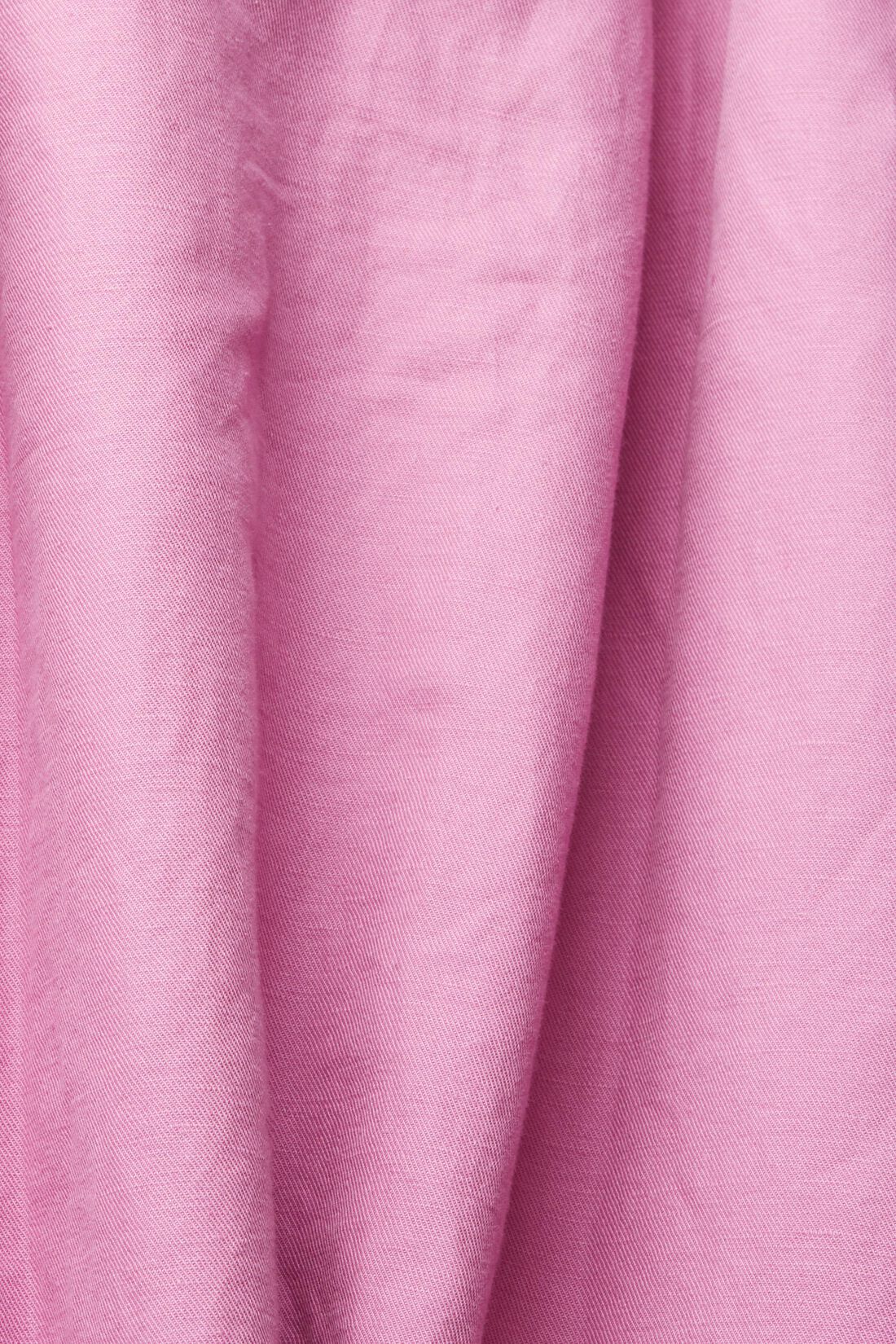Aus Leinen-Mix: Hemdblusenkleid mit G&uuml;rtel
