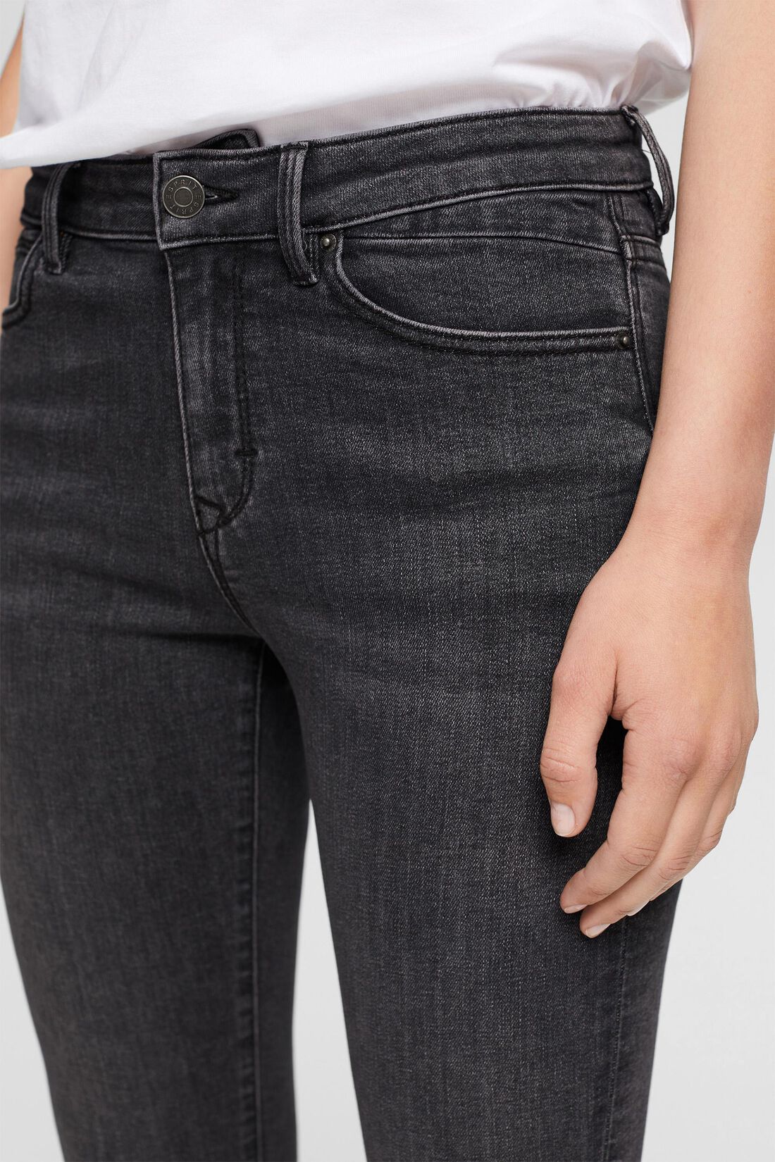 Skinny Jeans mit mittlerer Bundh&ouml;he