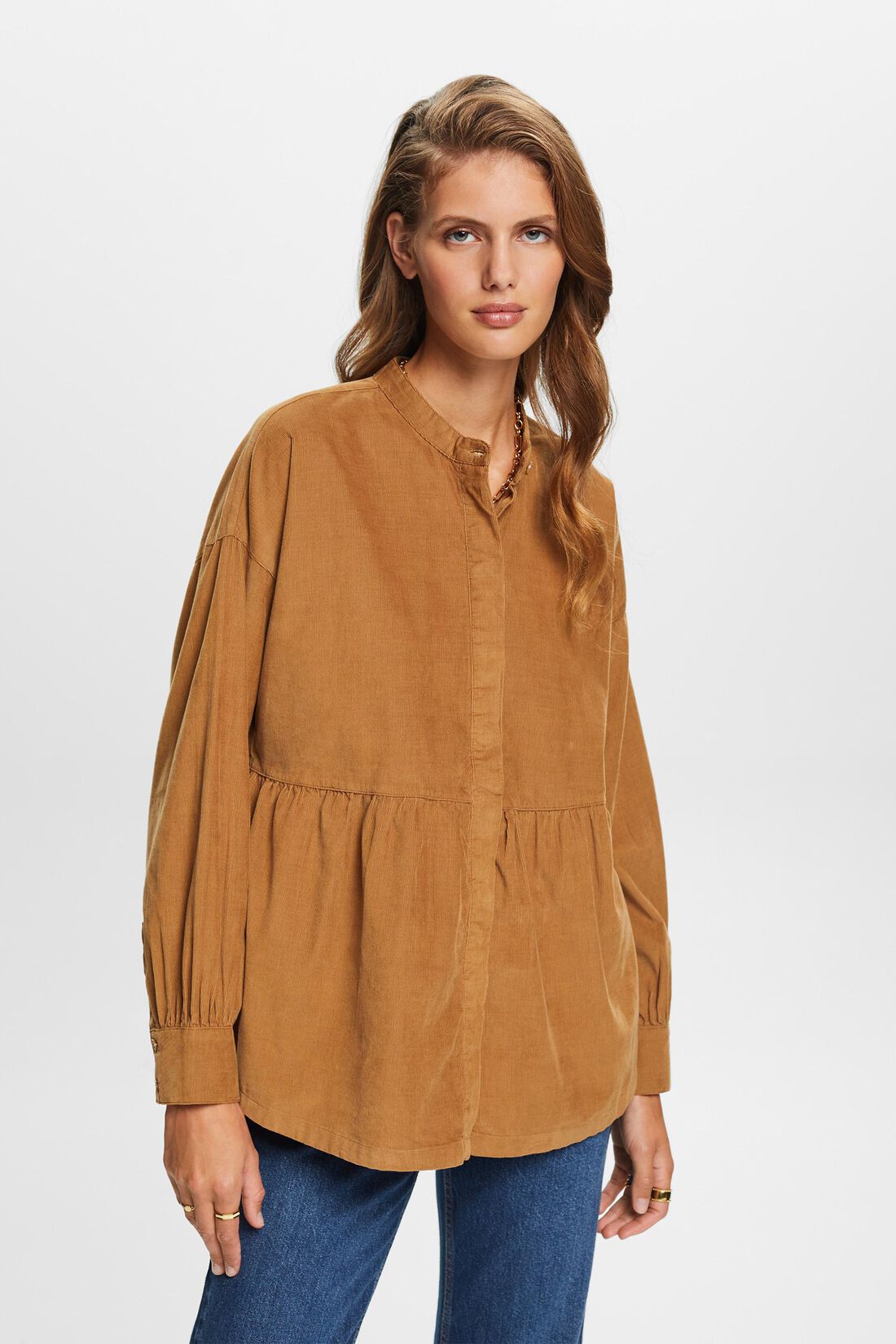 Cordbluse mit Sch&ouml;&szlig;chen