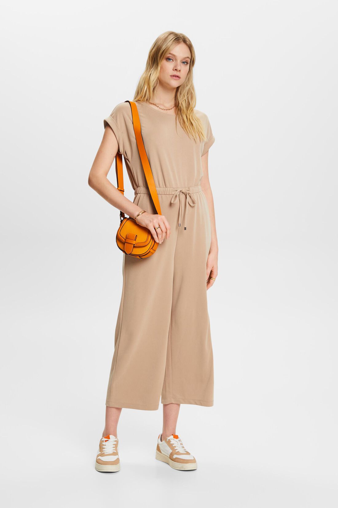 Jumpsuit aus Modal mit Bindeg&uuml;rtel