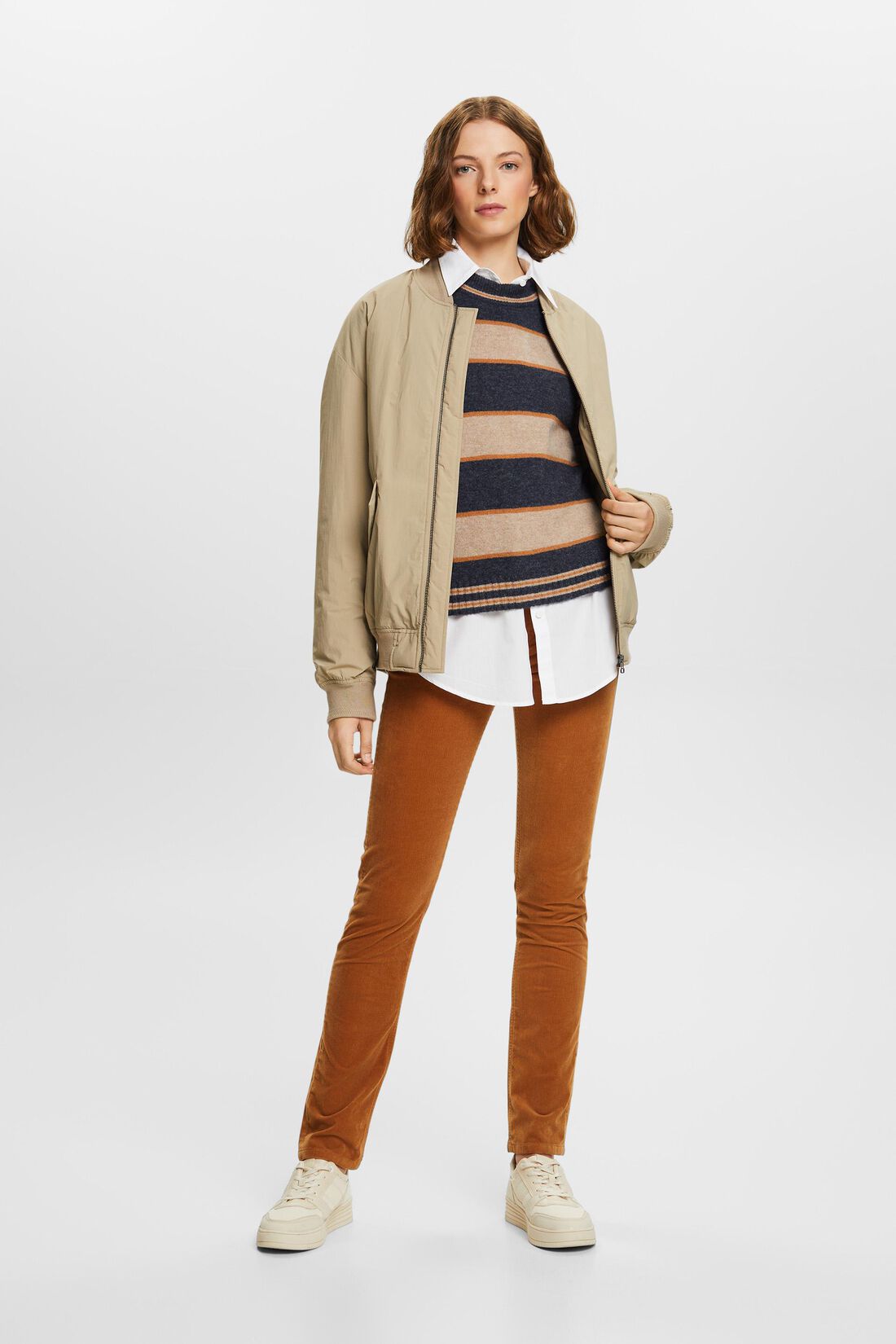 Gestreifter Pullover aus Wollmix
