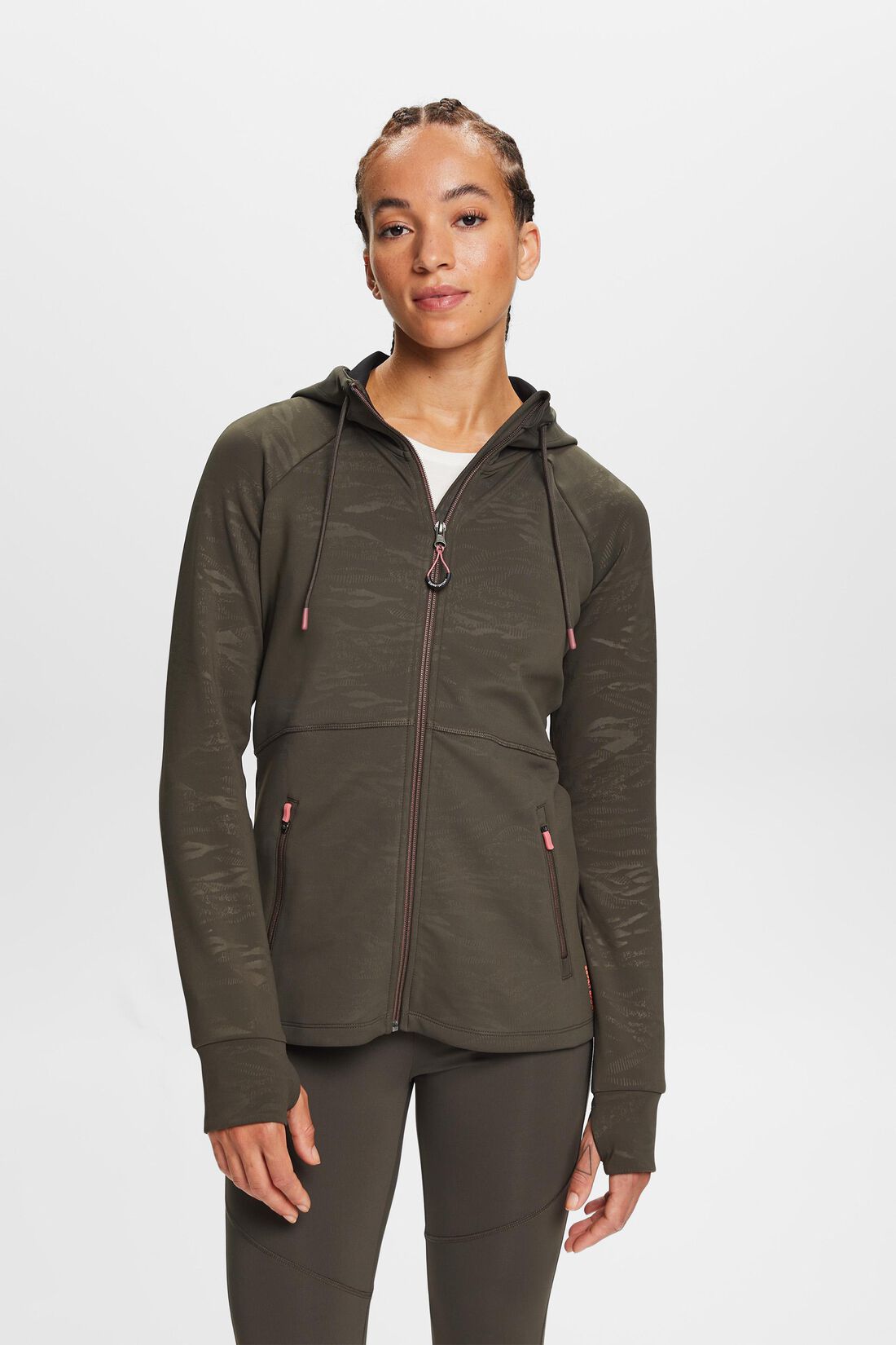 Gemusterte Active-Trainingsjacke, E-DRY