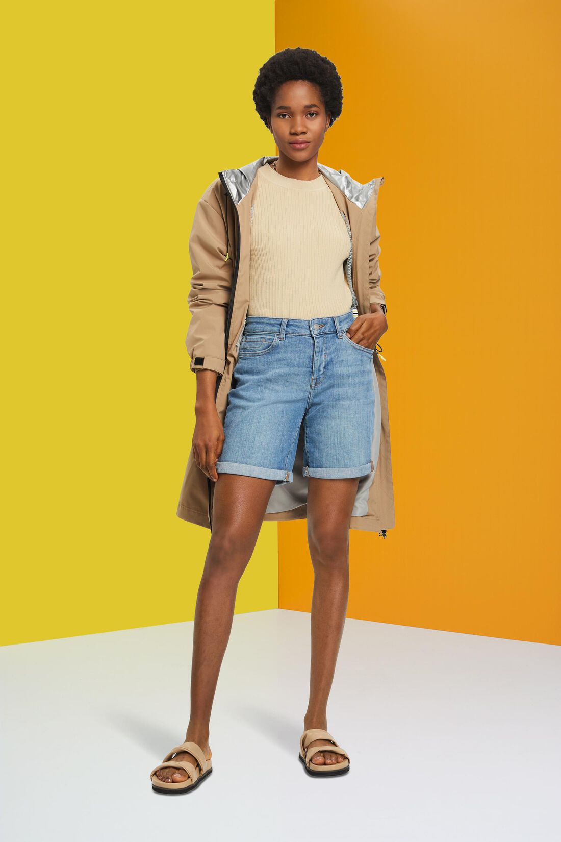 Jeans-Shorts mit Stretch