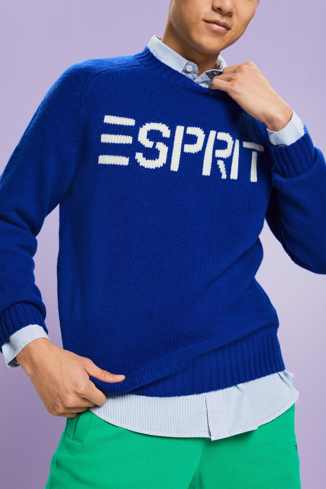 Logo-Pullover aus Wolle und Kaschmir