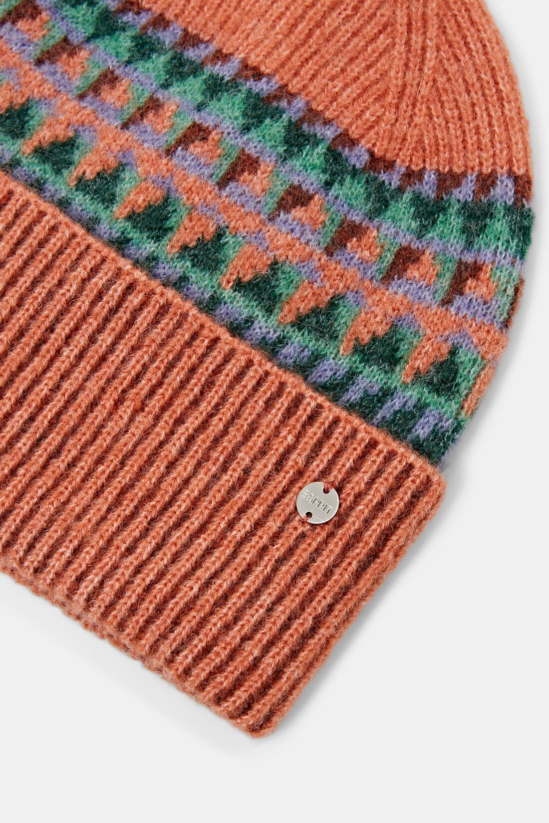 Gerippte Grafik-Beanie