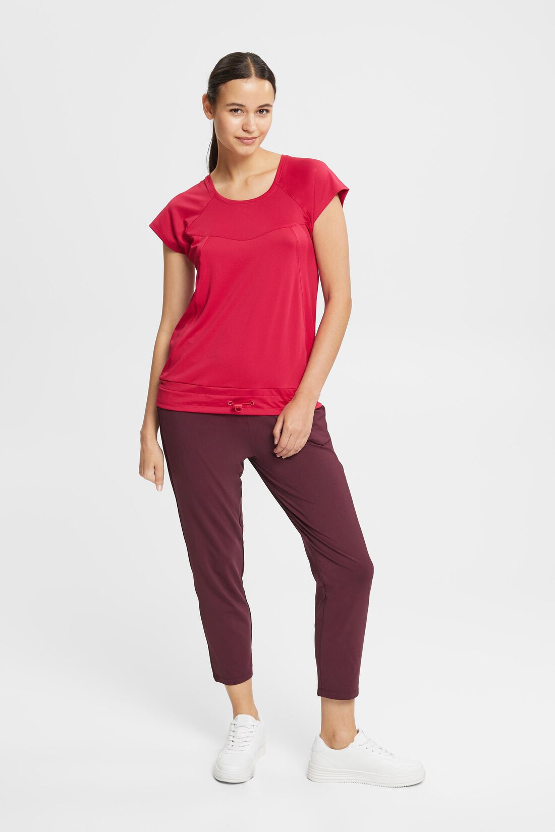 Recycelt: Active T-Shirt mit Kordelzug und E-DRY