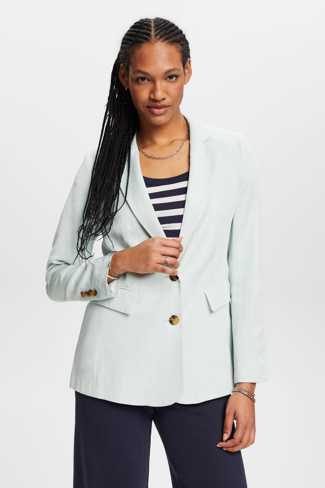 Einreihiger Blazer mit Leinen