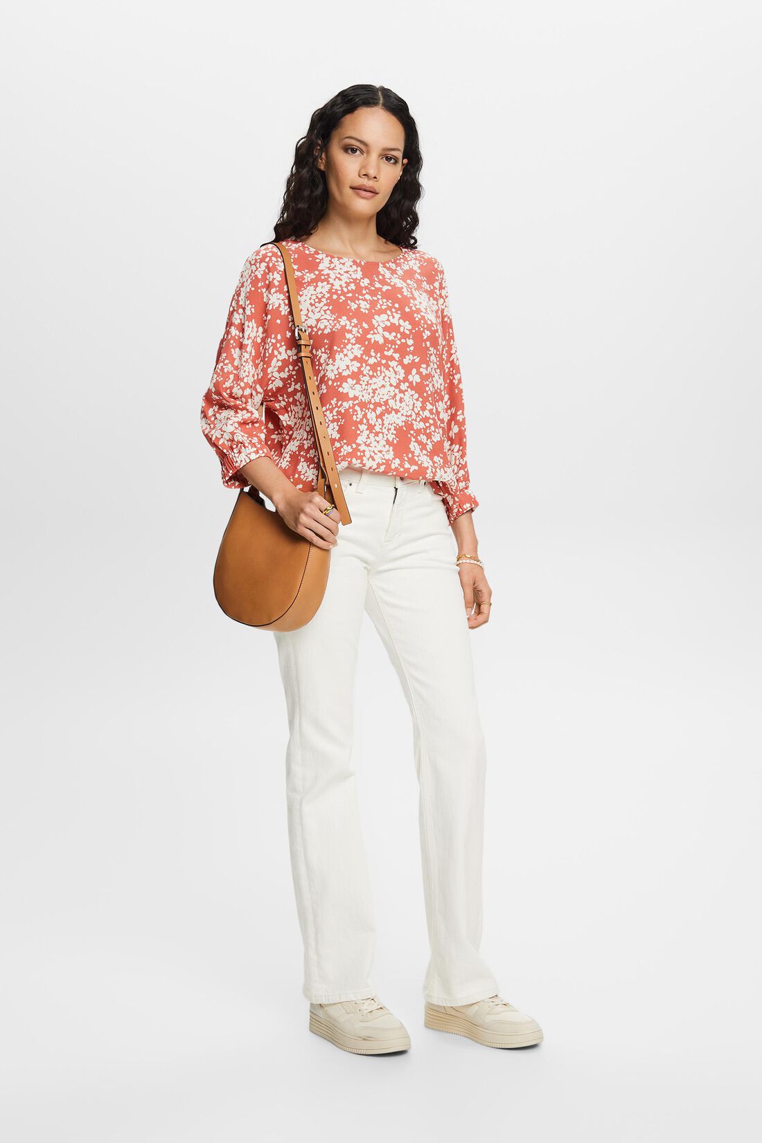Bluse in lockerer Passform mit Print