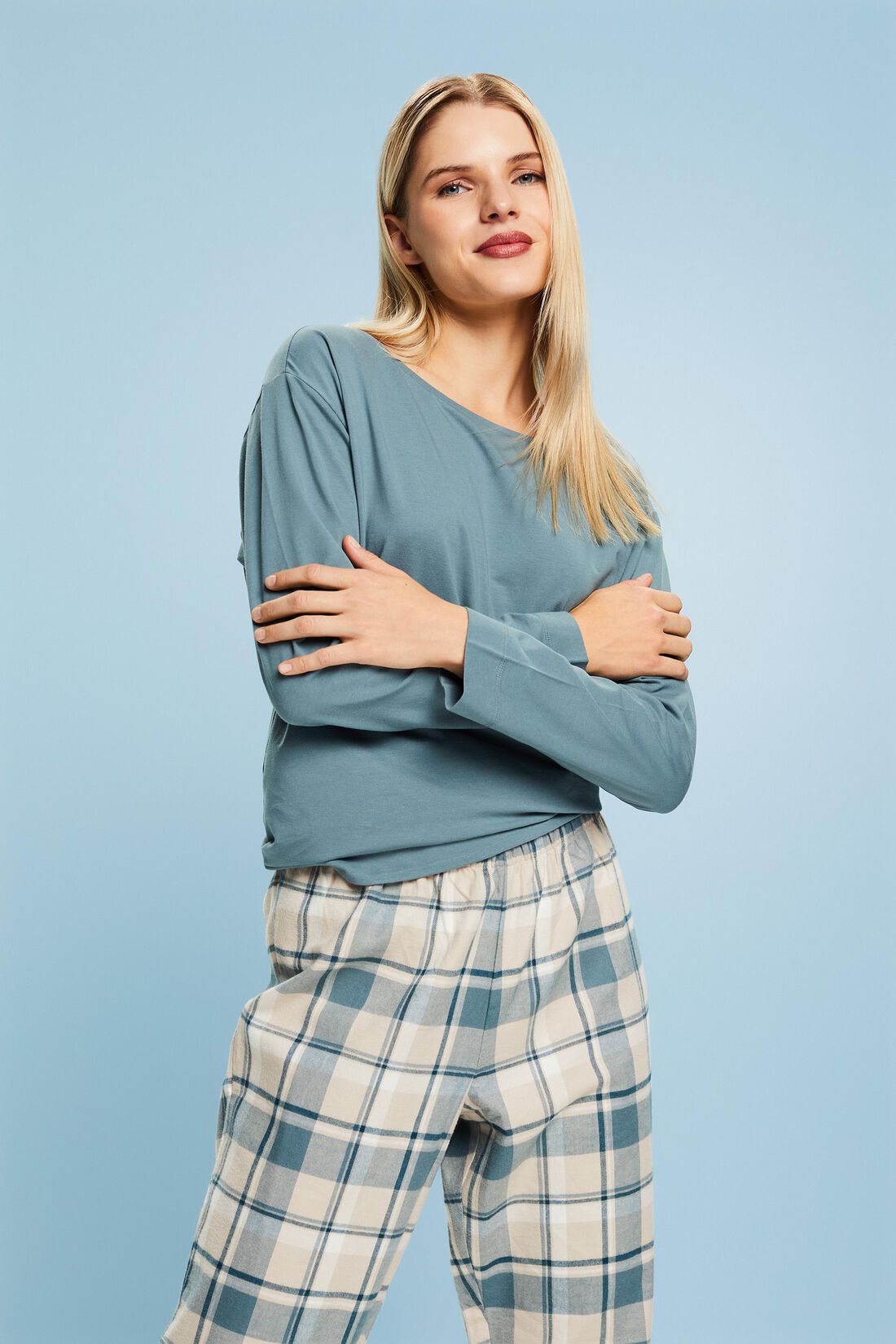 Pyjama-Set aus kariertem Flanell
