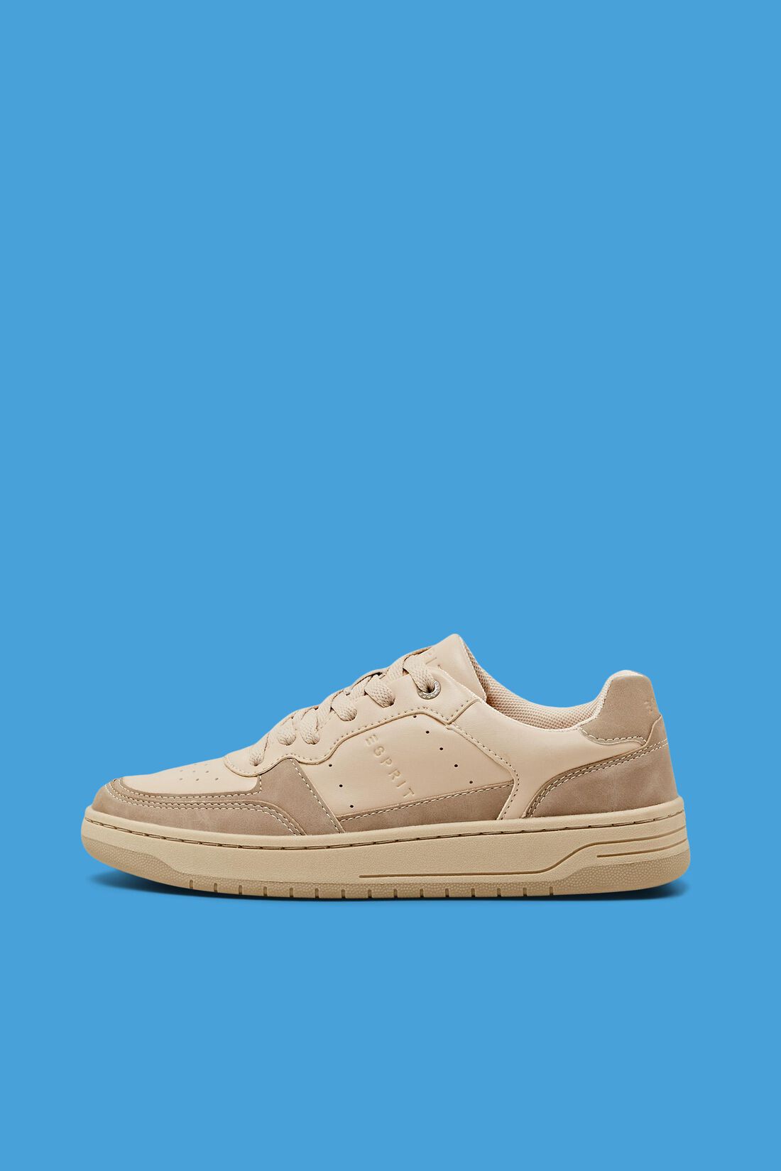 Zweifarbige Sneaker in Lederoptik