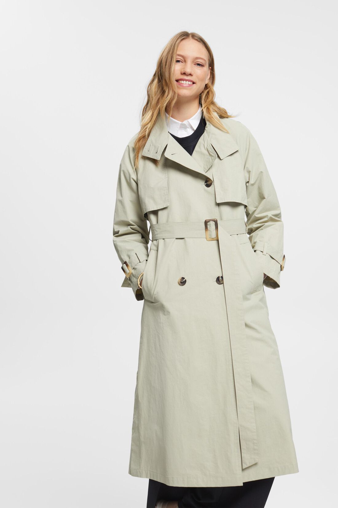 Trenchcoat mit G&uuml;rtel