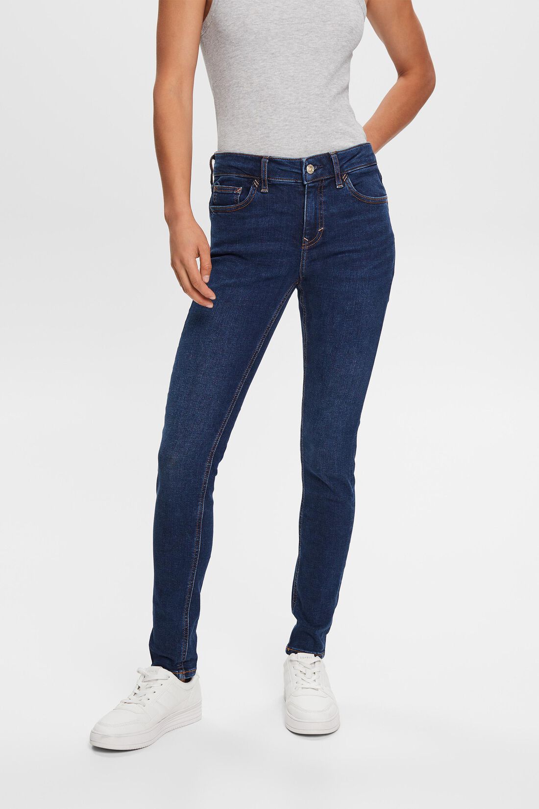 Skinny Jeans mit mittlerer Bundh&ouml;he