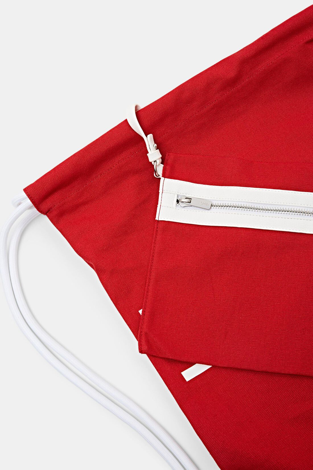 Logo-Rucksack aus Baumwollcanvas mit Kordeln