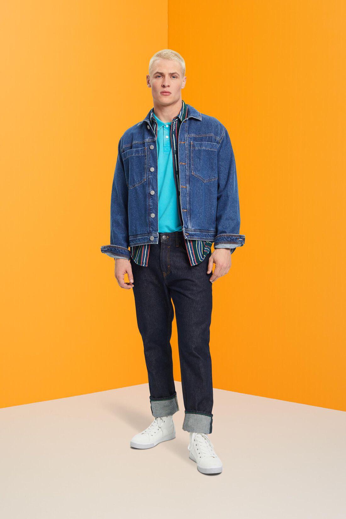 Poloshirt aus Stone-Washed-Baumwollpikee
