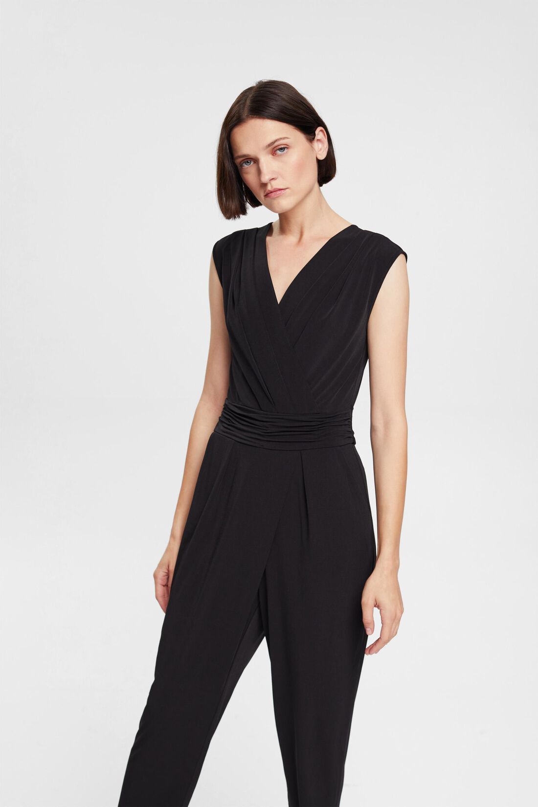 Jumpsuit aus Jersey mit Tailleng&uuml;rtel