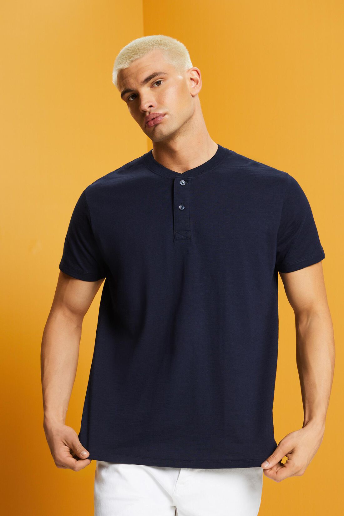 Henley-T-Shirt aus Baumwolle