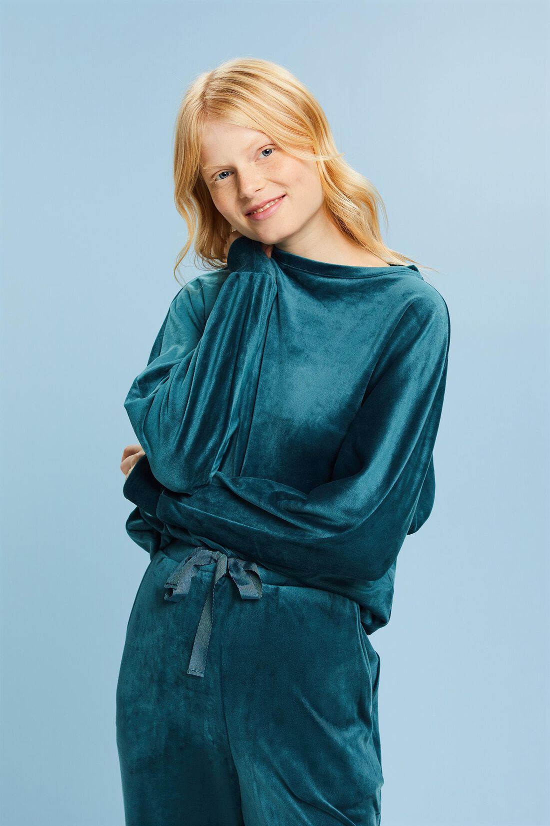 Loungewear-Sweatshirt aus Samt