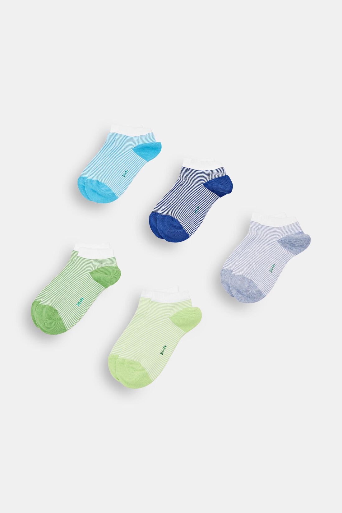 5er-Pack Gestreifte Sneakersocken