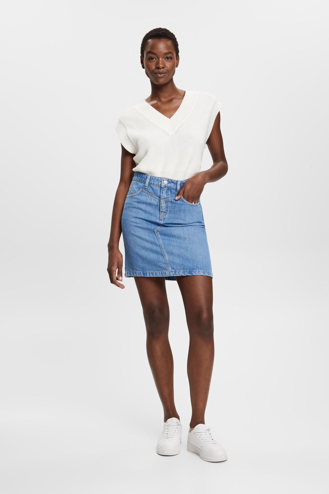 Jeansrock in Minil&auml;nge