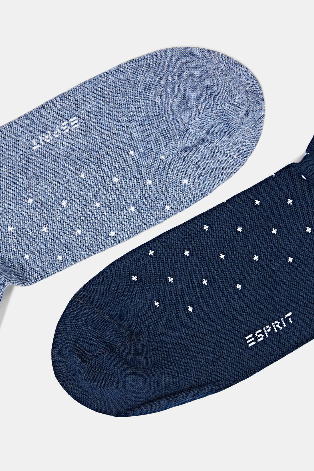 2er-Set Socken mit P&uuml;nktchenmuster, Bio-Baumwolle