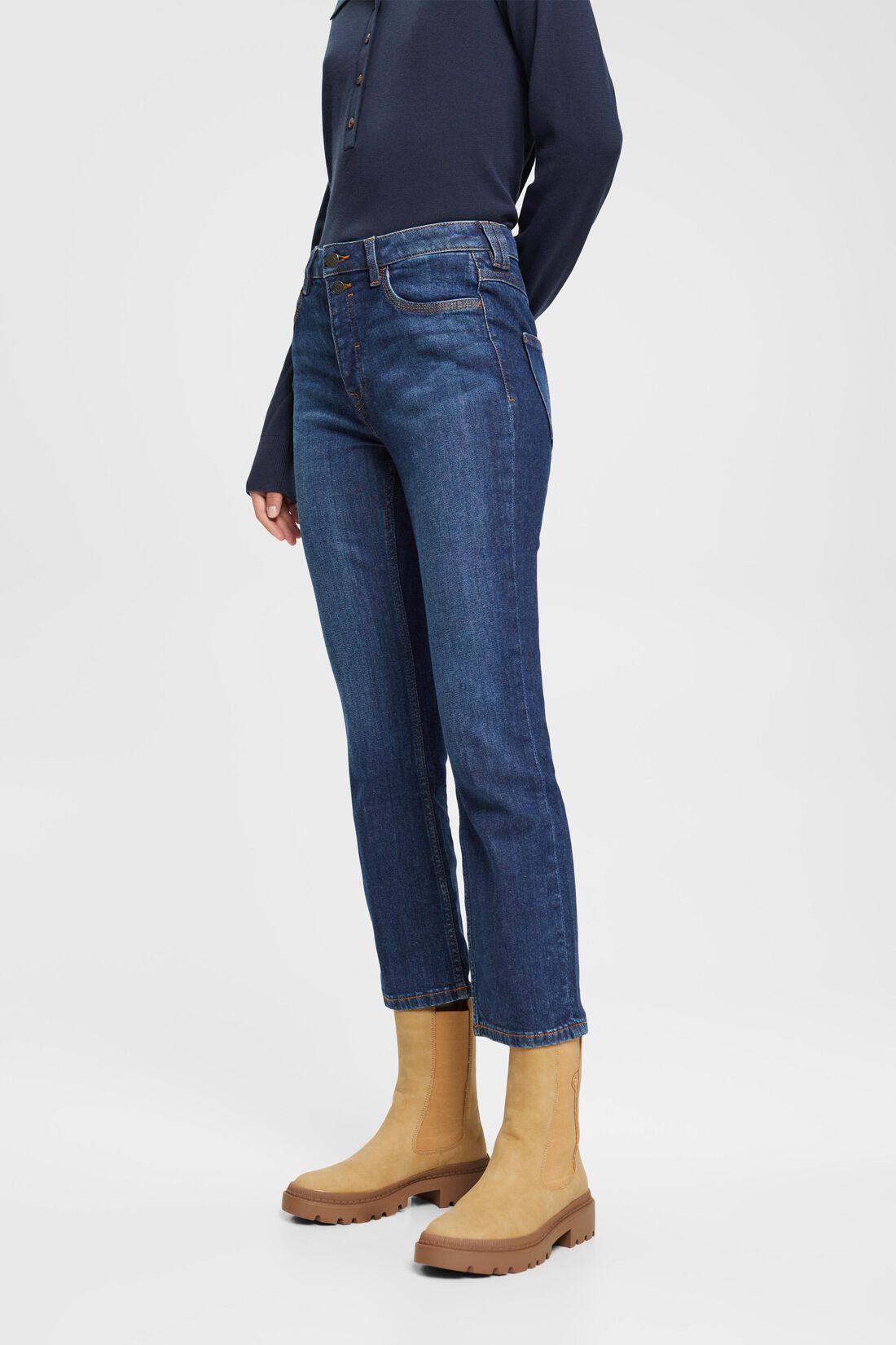 Mid-Rise-Jeans mit Kick Flare
