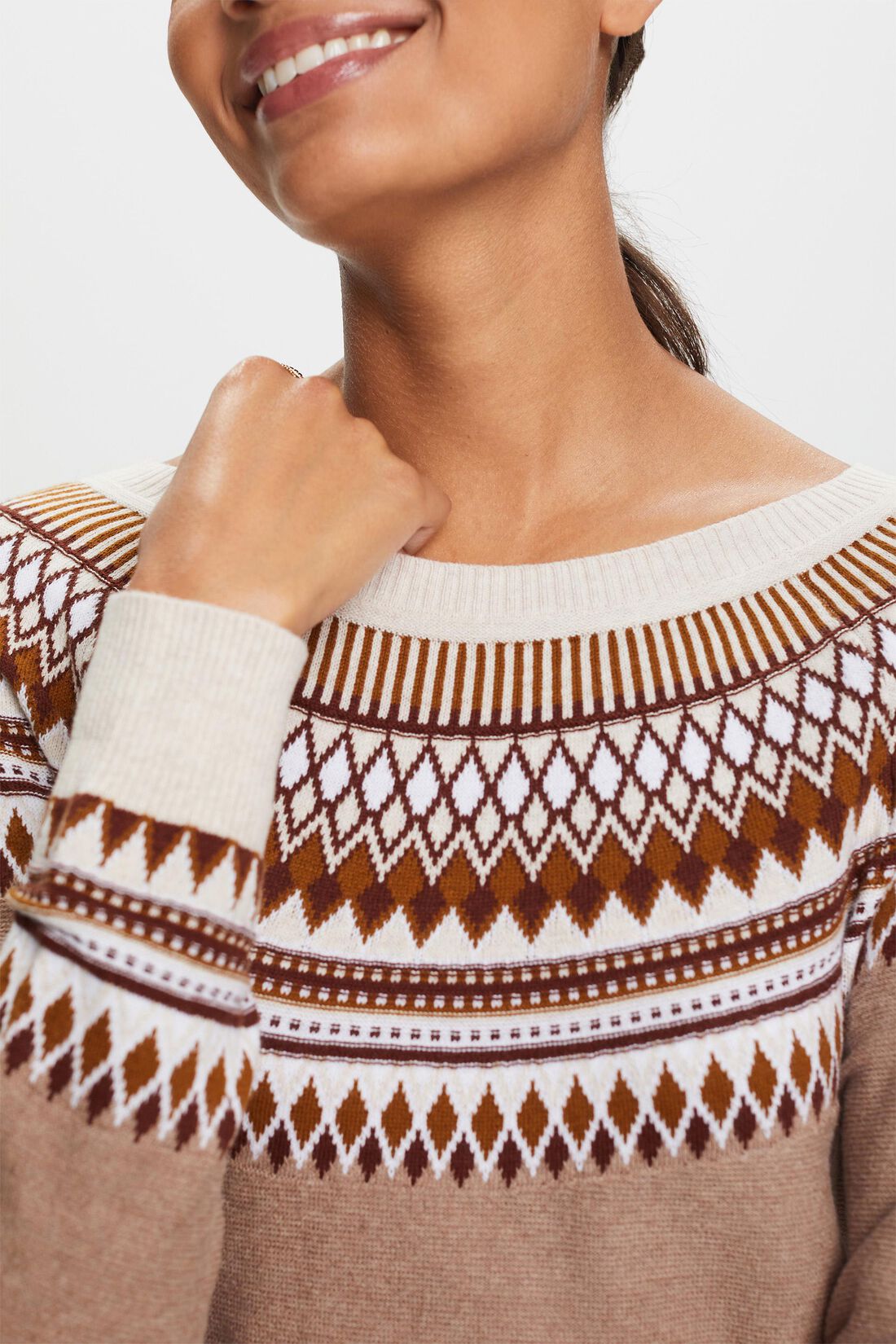 Jacquardpullover aus Baumwolle