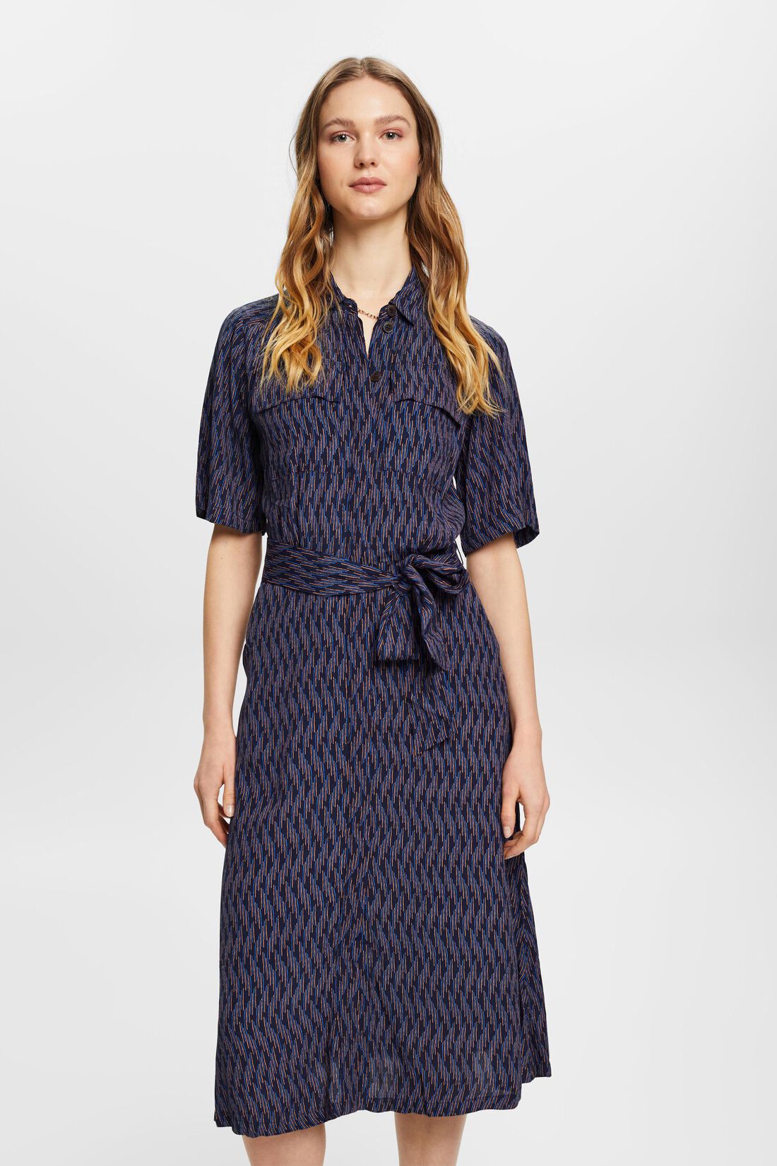Midikleid mit Allover-Print