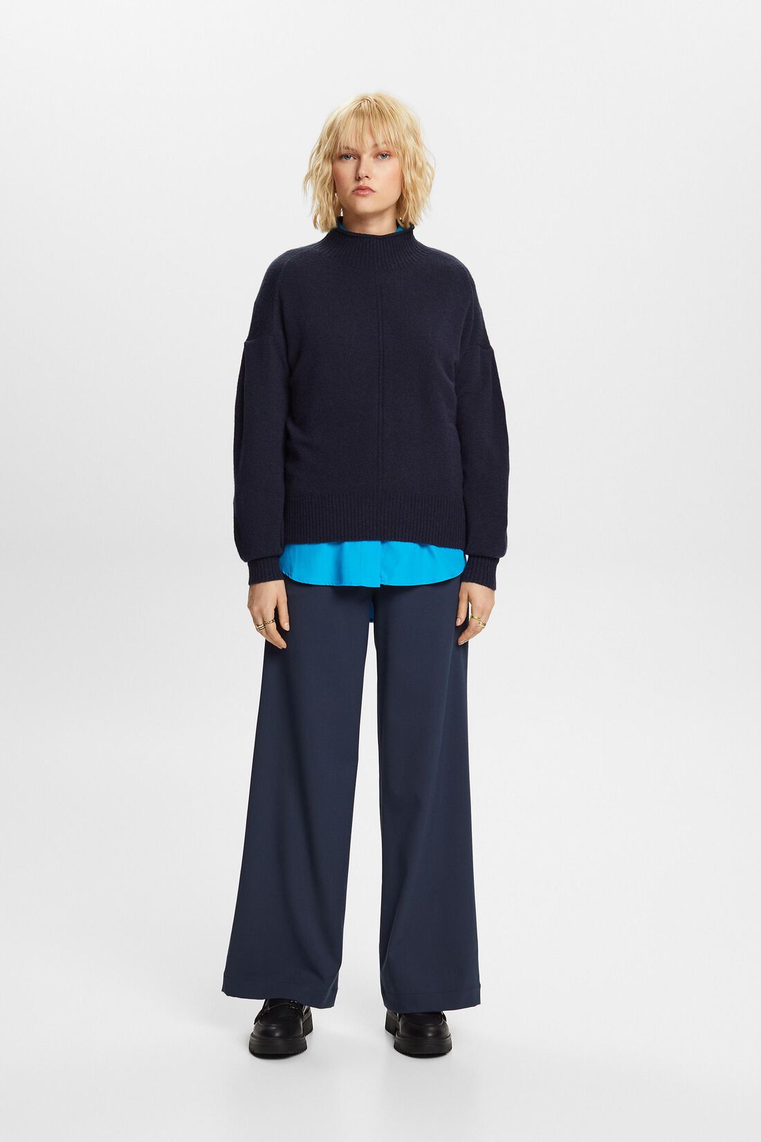 Pullover mit Stehkragen