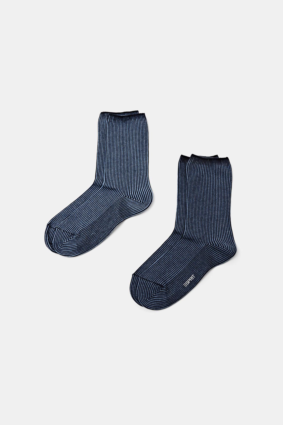 2er-Pack Grobstricksocken mit Streifenmuster
