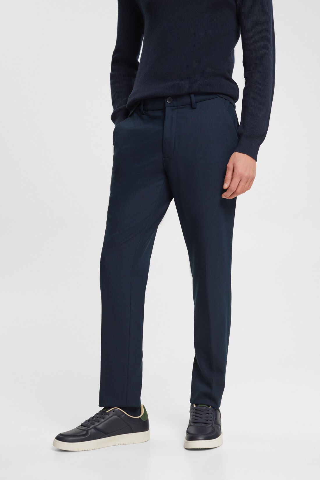 Mix & Match: Anzughose mit Birdseye-Muster