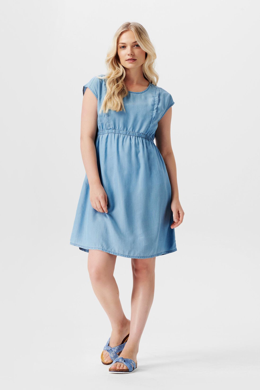 MATERNITY Chambray-Minikleid mit Stillfunktion