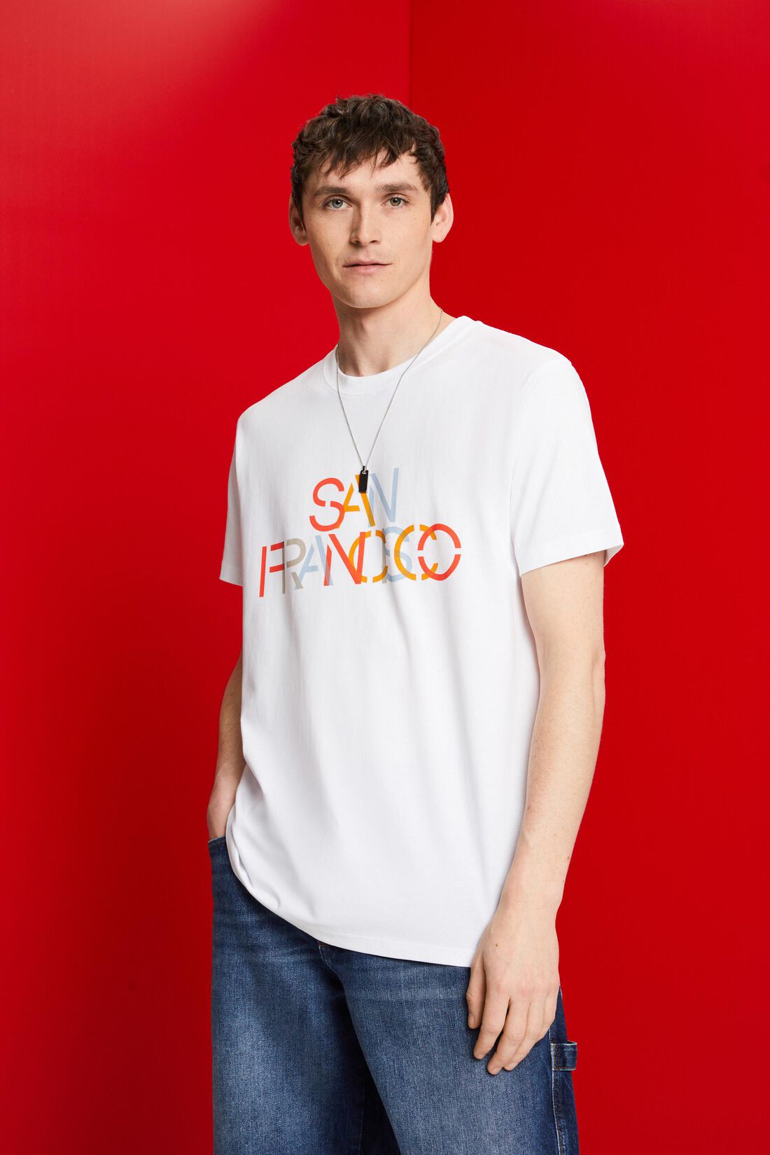 Baumwoll-T-Shirt mit Logoprint