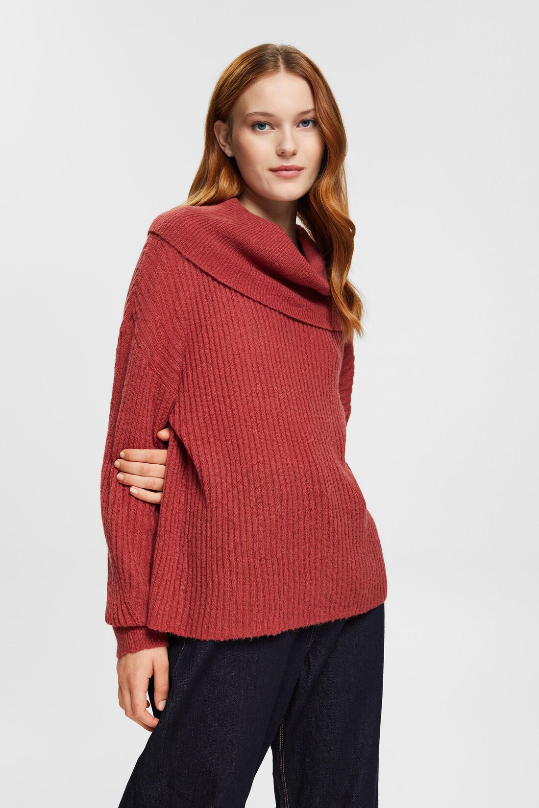 Turtleneck-Pulli aus Wollmix