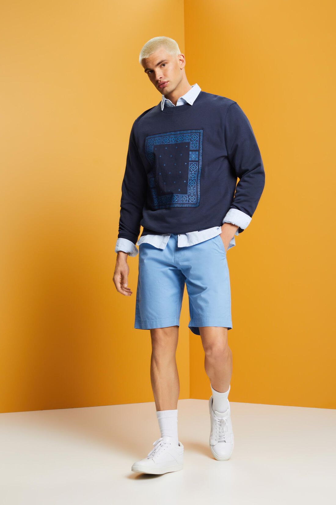 Shorts aus Baumwolltwill