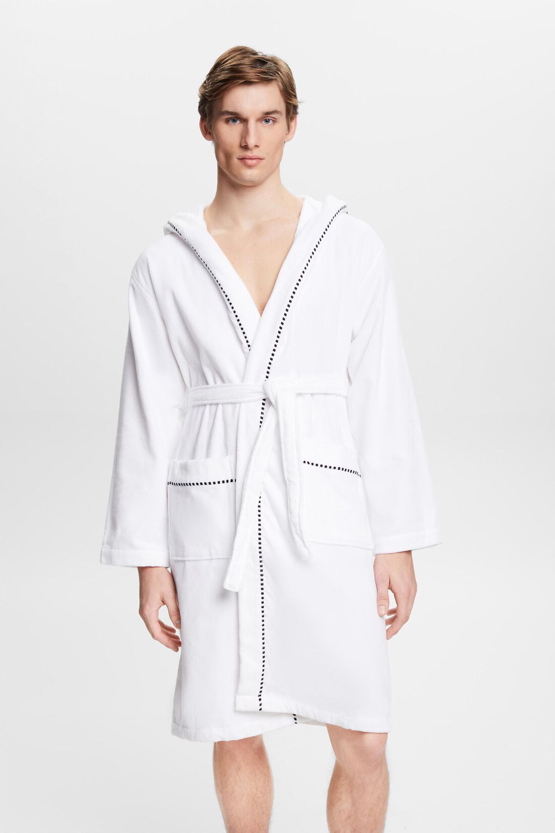 Velours-Bademantel, 100% Baumwolle