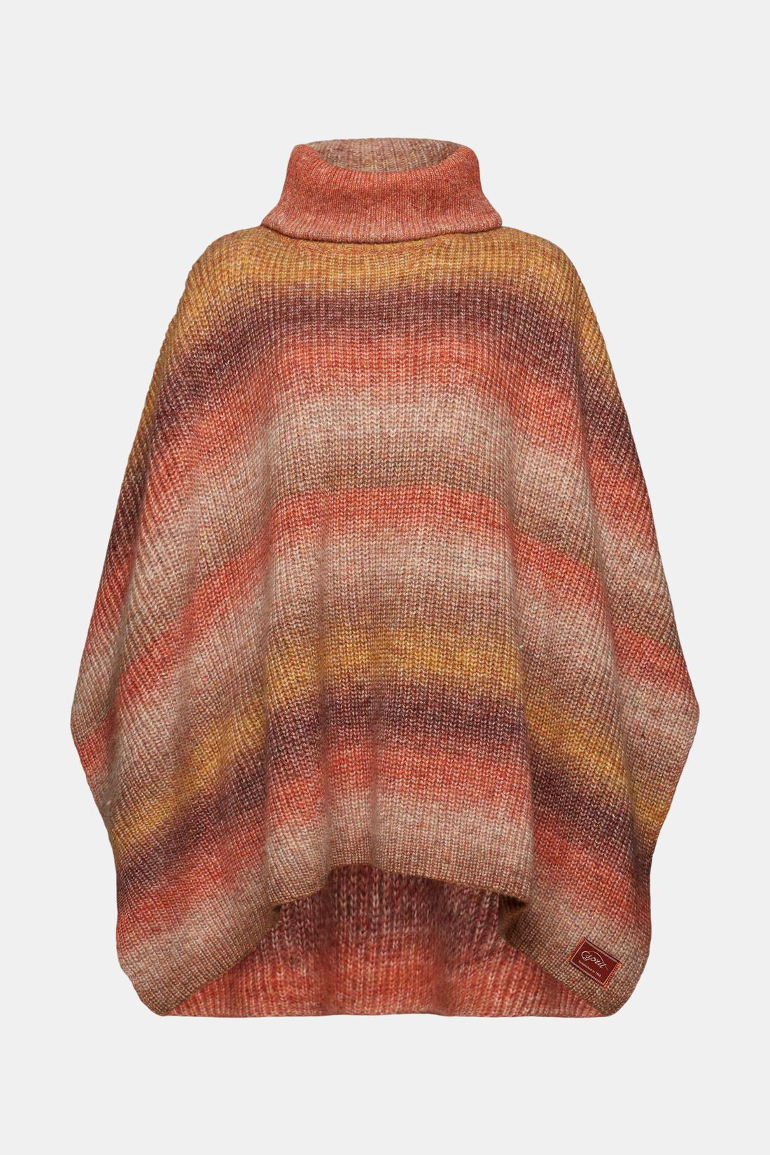 Poncho mit Rollkragen