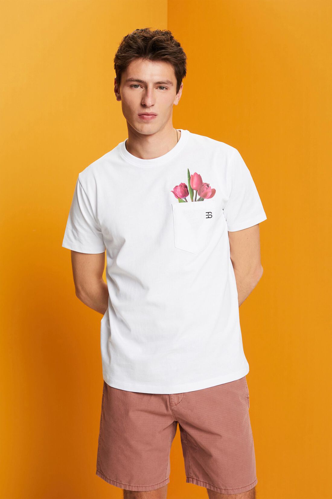 Jersey-T-Shirt mit Print , 100% Baumwolle