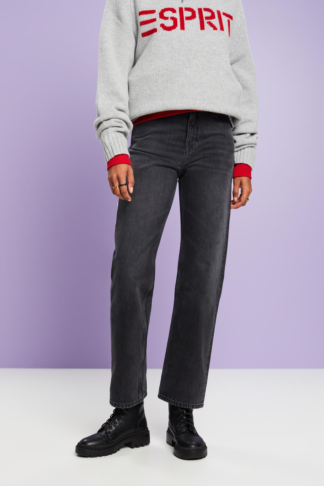 Retro-Jeans mit gerader Passform und hohem Bund