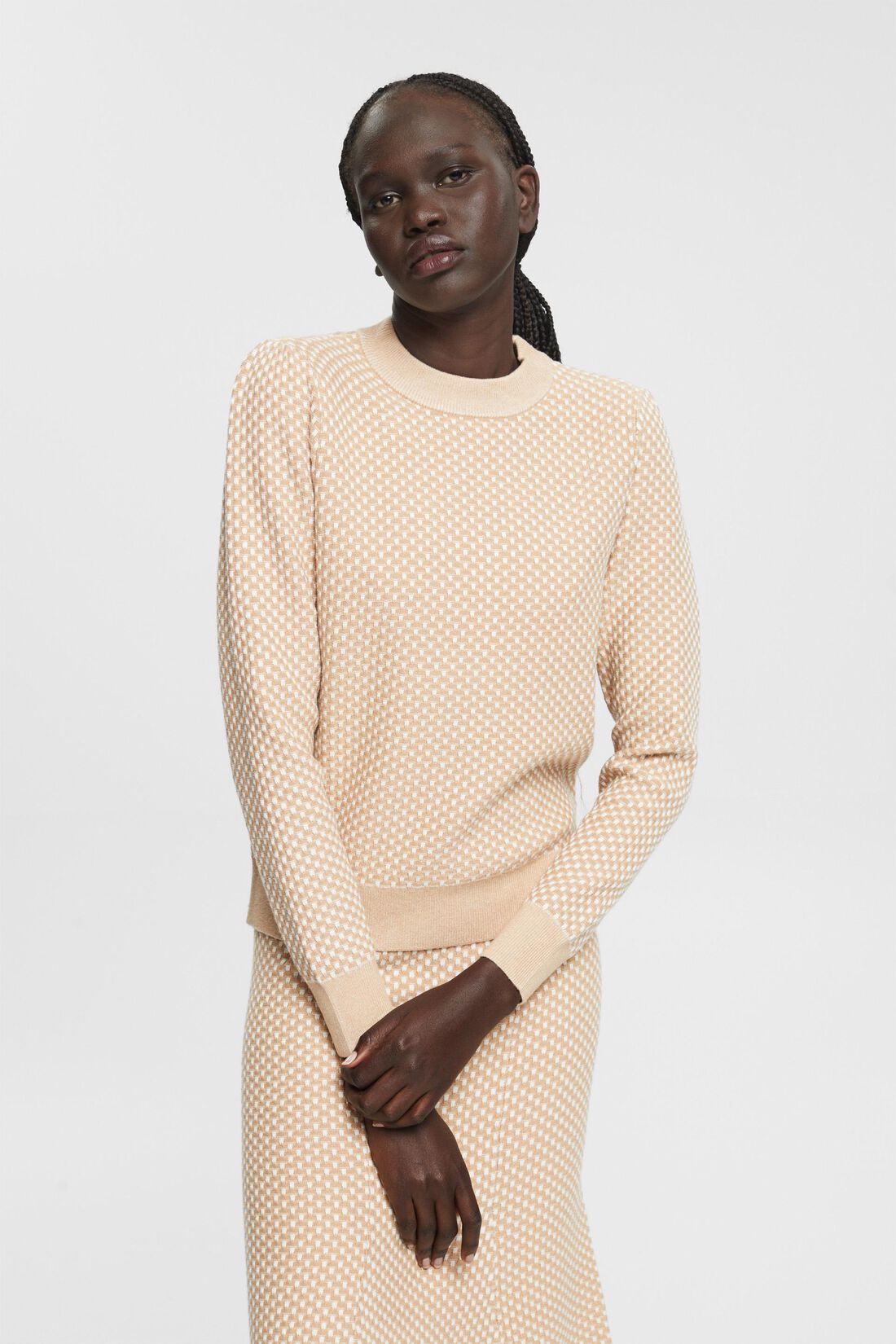 Zweifarbiger Strickpullover, LENZING&trade; ECOVERO&trade;