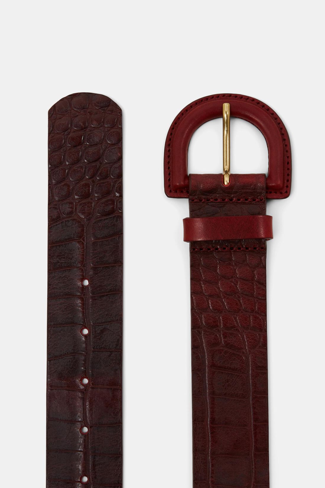 Lederg&uuml;rtel in strukturierter Croco-Optik