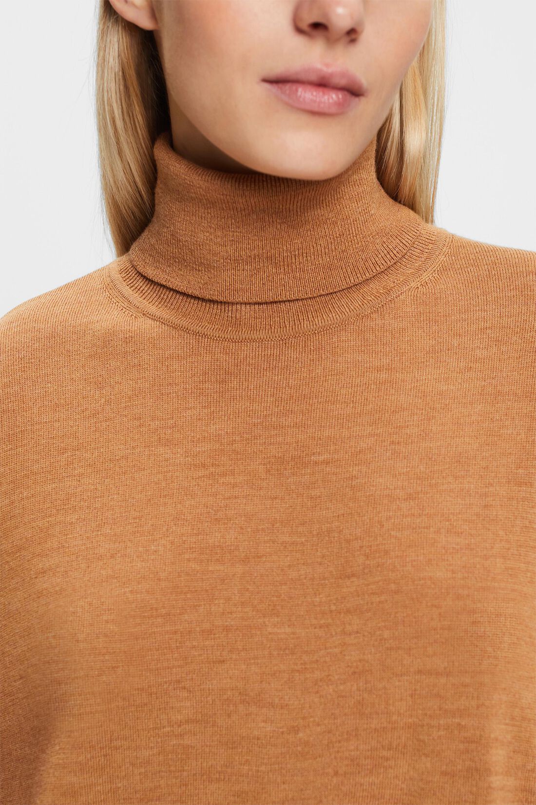Oversize Rollkragenpullover aus Wolle