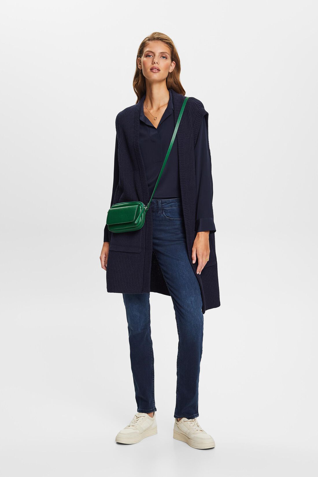 Gerade Jeans mit mittlerer Bundh&ouml;he