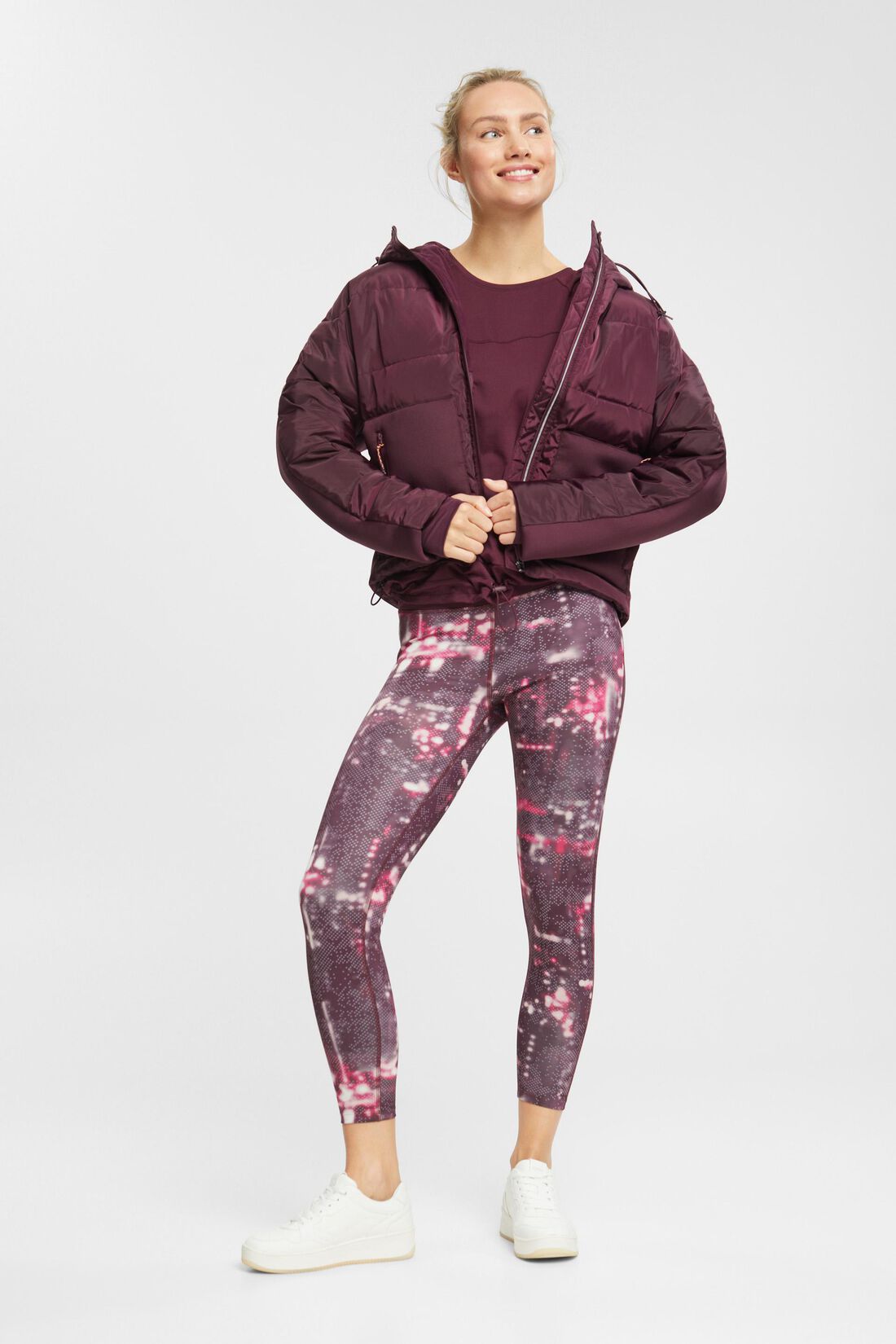 Gemusterte Leggings mit E-Dry