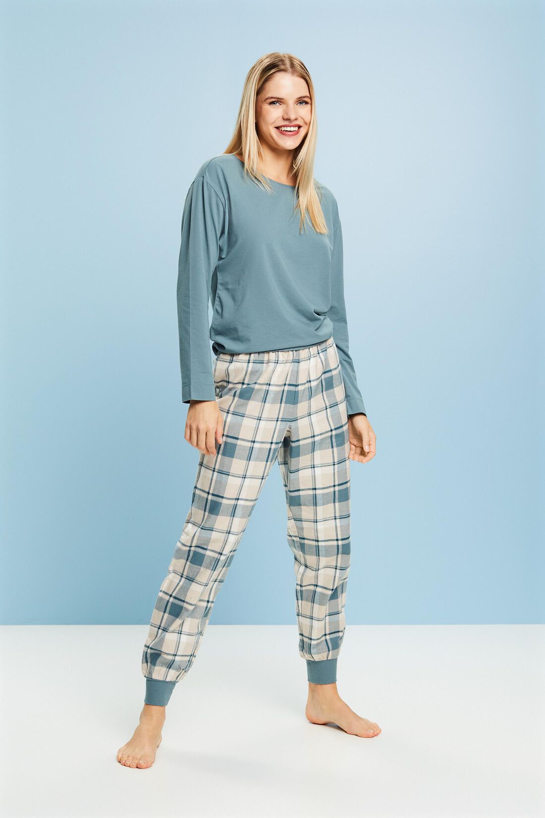 Pyjama-Set aus kariertem Flanell