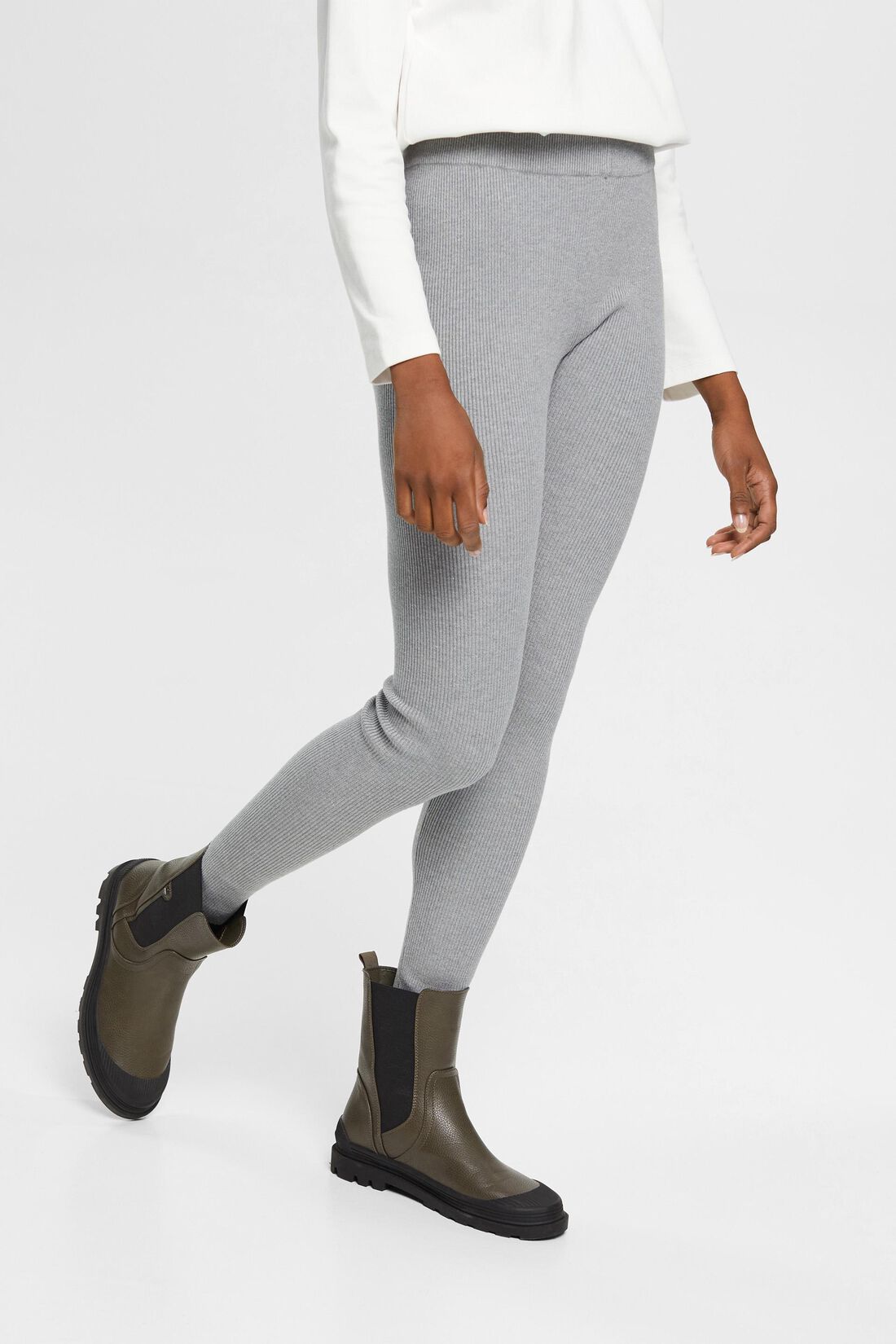 Leggings aus Rippstrick
