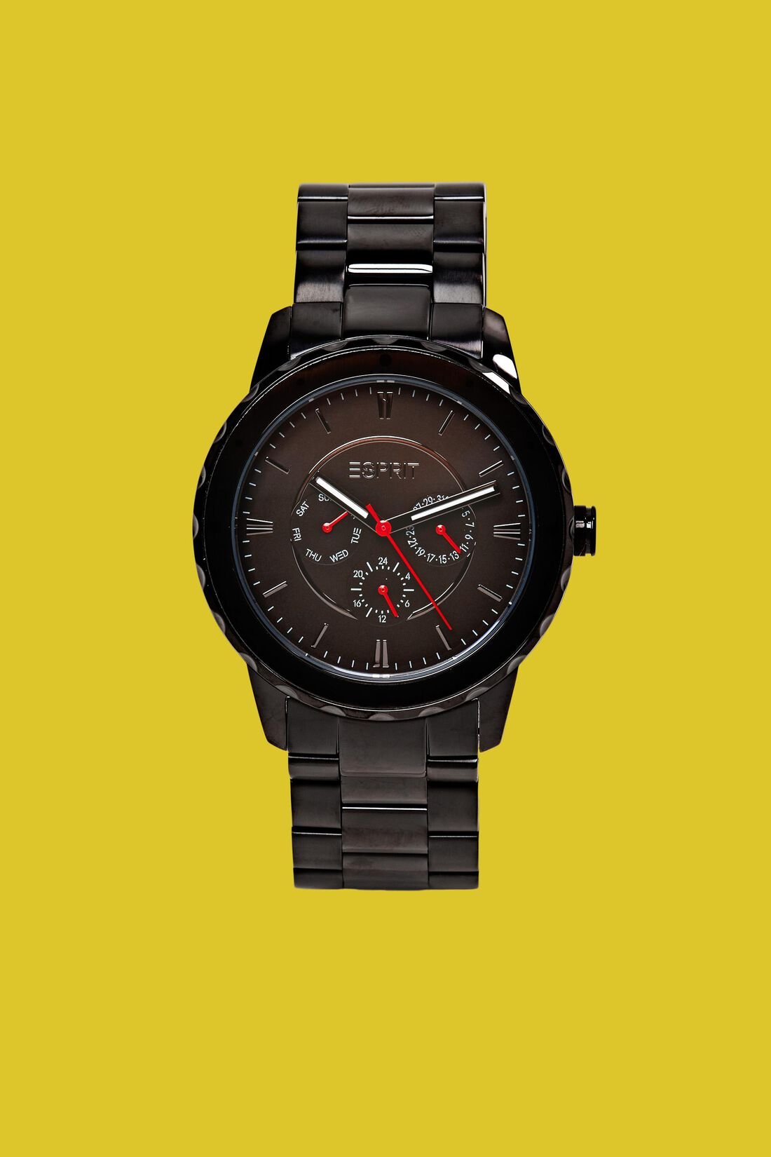 Edelstahl-Uhr mit Gliederarmband